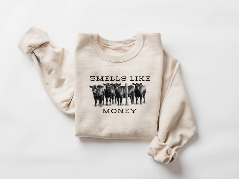 Smells Like Cattle Sweatshirt, Western Cow Shirt, Cattle Hoodie