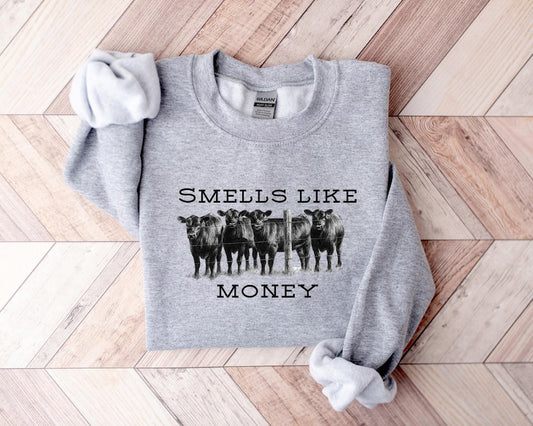 Smells Like Cattle Sweatshirt, Western Cow Shirt, Cattle Hoodie