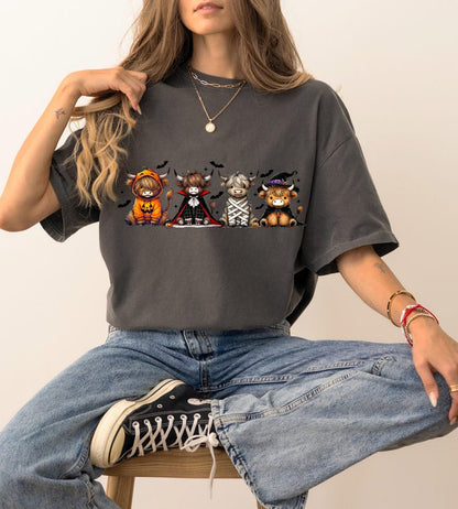 Ghost Cows highland Halloween Shirt, Halloween Cow Shirt