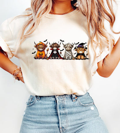 Ghost Cows highland Halloween Shirt, Halloween Cow Shirt