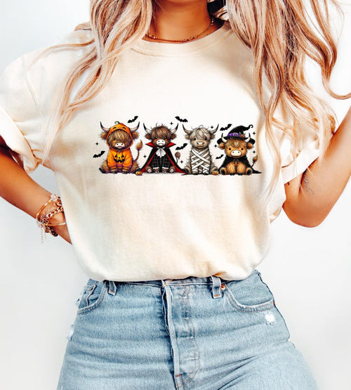Ghost Cows highland Halloween Shirt, Halloween Cow Shirt