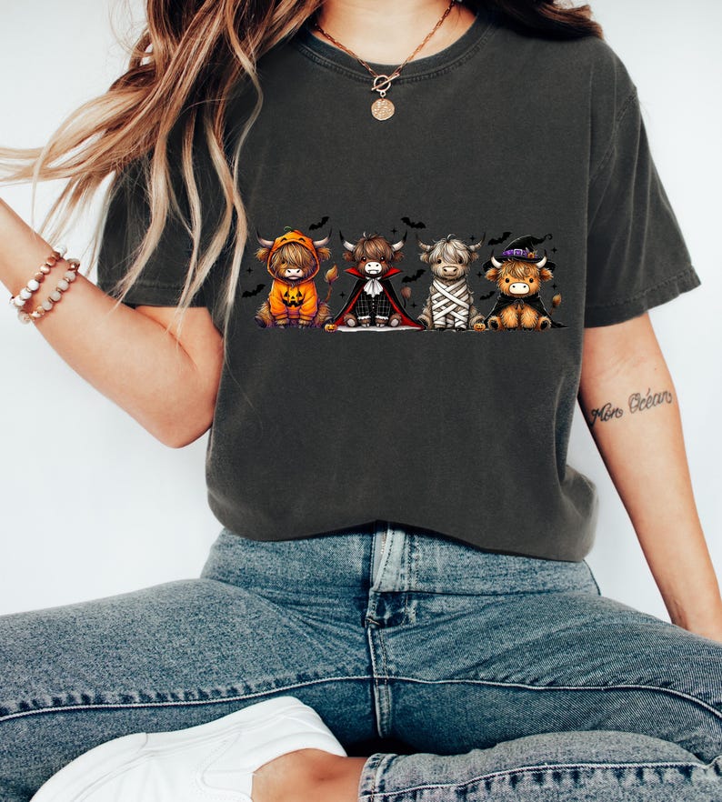 Ghost Cows highland Halloween Shirt, Halloween Cow Shirt