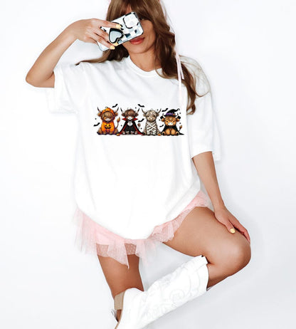 Ghost Cows highland Halloween Shirt, Halloween Cow Shirt