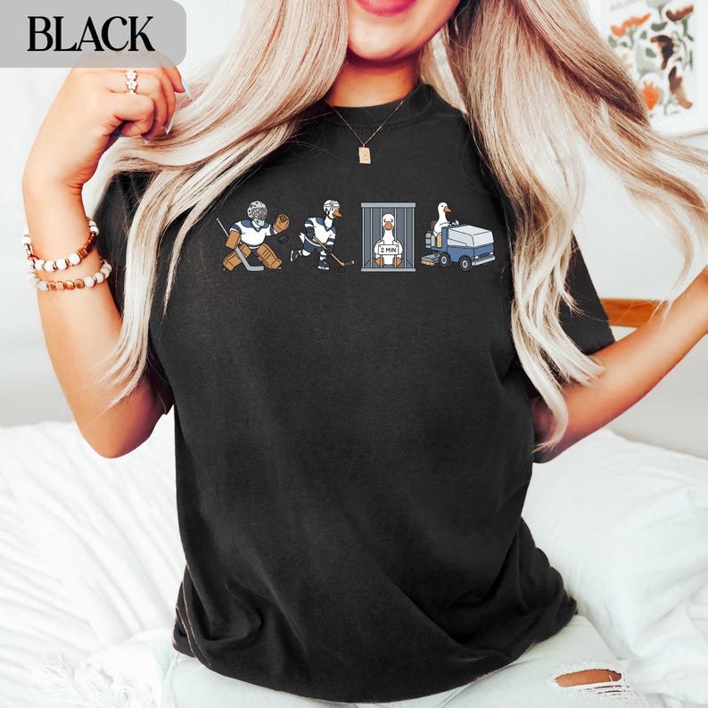 Goose Hockey Team T-Shirts, Goose Sport Design, Gift for Hockey Lover