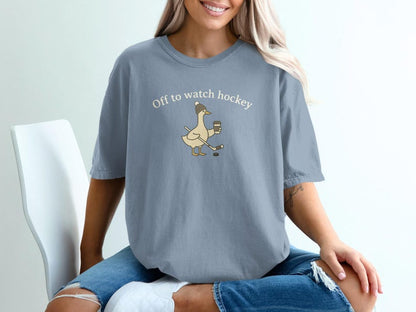 Off to Watch Hockey T-Shirt, Goose Coffee Lover Sweatshirt
