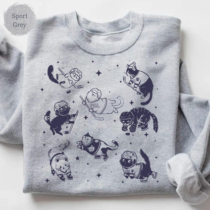 Cute Cat Hockey Shirt - Funny Winter Sports Fan Apparel