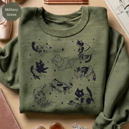 Cute Cat Ballet Shirt – Ballerina Sweatshirt Gift