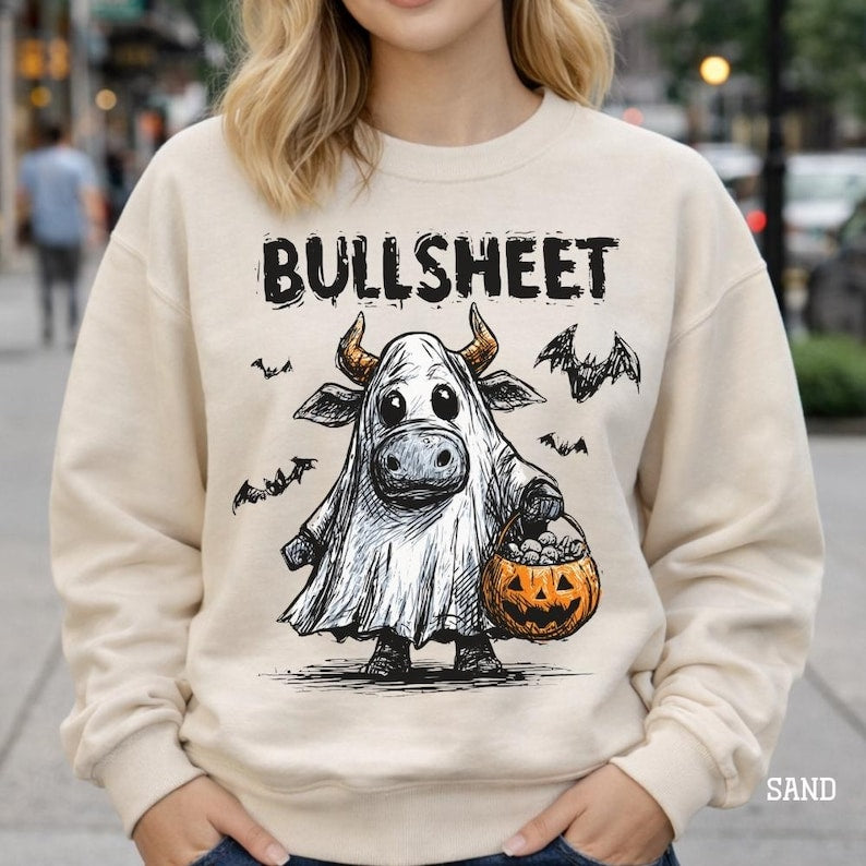 Bullsheet Halloween T-Shirt Funny Cow Sweatshirt